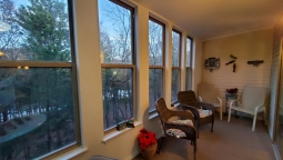 Sit out in the sun room and enjoy a game of checkers or cards.