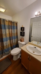 This bathroom is off the dining room and front bedroom.