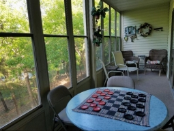 Relax after a day at the lake in the Sun Room.
