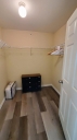 Large master bedroom closet for your luggage. There is a steamer and hangers included.