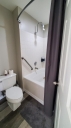 The master bathroom has a large jetted tub/shower.