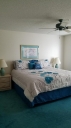 King Size Nice and Comfortable Bed with bathroom off the bedroom. Flat Screen TV with Cable.