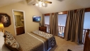 Queen bedroom and bathroom in the loft.