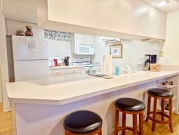 The kitchen is fully stocked with everything you will need to make a nice meal.