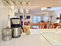 The kitchen is fully stocked with everything you will need to make a nice meal.